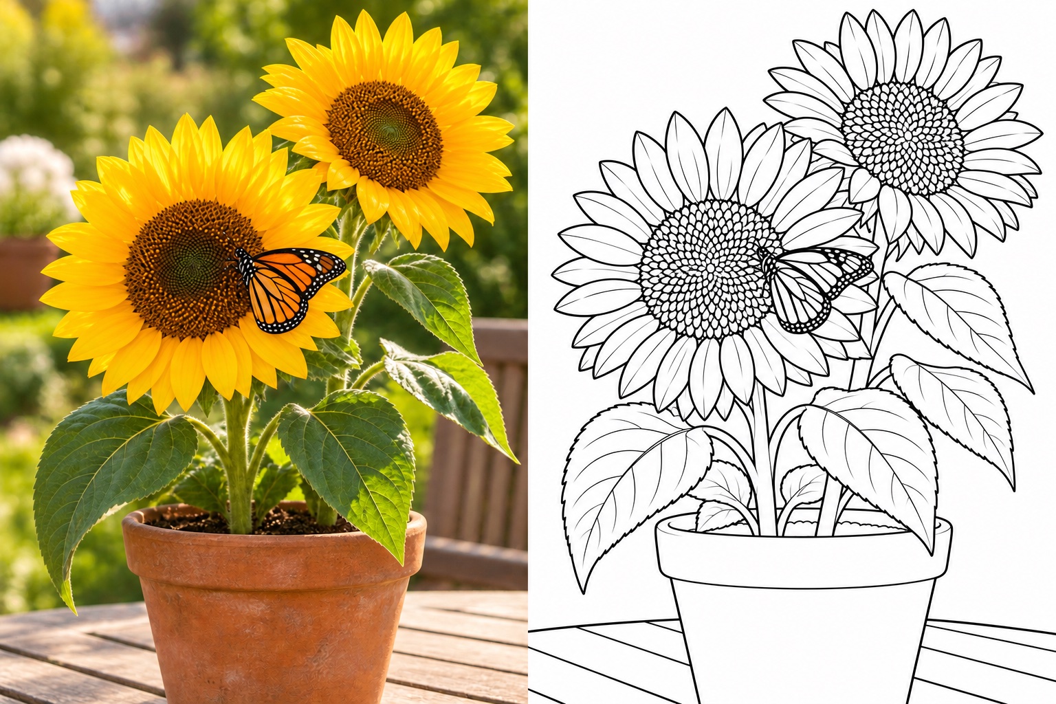 Garden discoveries to color
